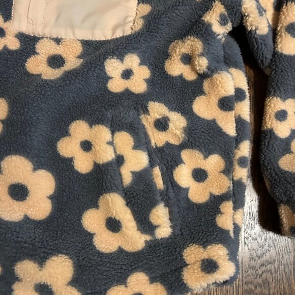 Bestto Brand Fully Lined Floral Fleece Jacket Womens Sz Large in MINT Condition - Picture 8 of 8